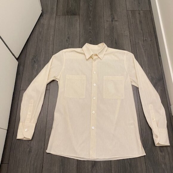 The Row Cotton Wool Cream Button Up Shirt Size S - Picture 1 of 9
